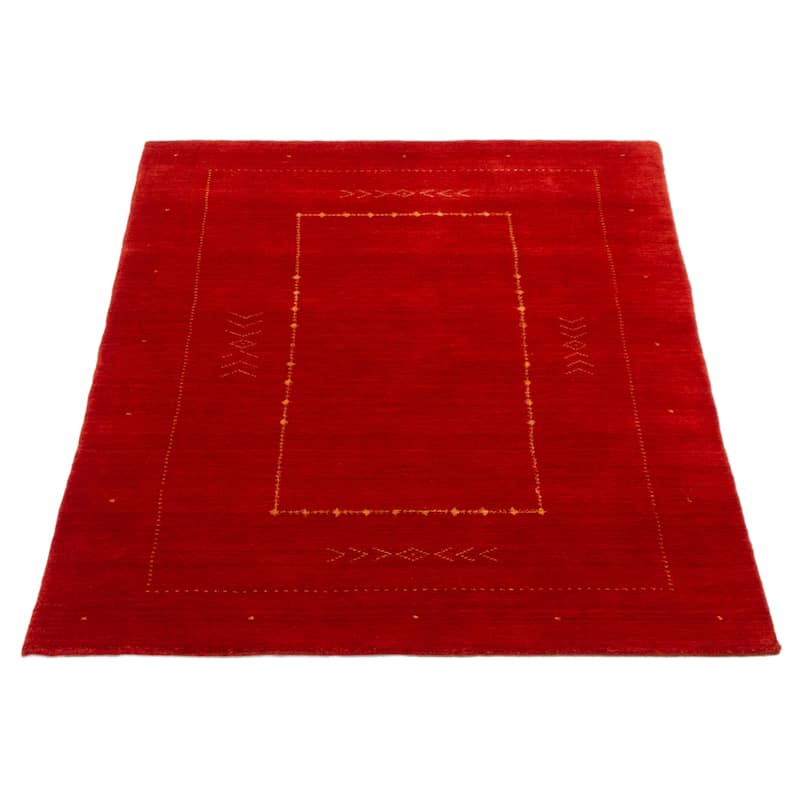 Kashkuli Gabbeh Red Rug 4'0" x 5'10" - 4'0 x 5'10
