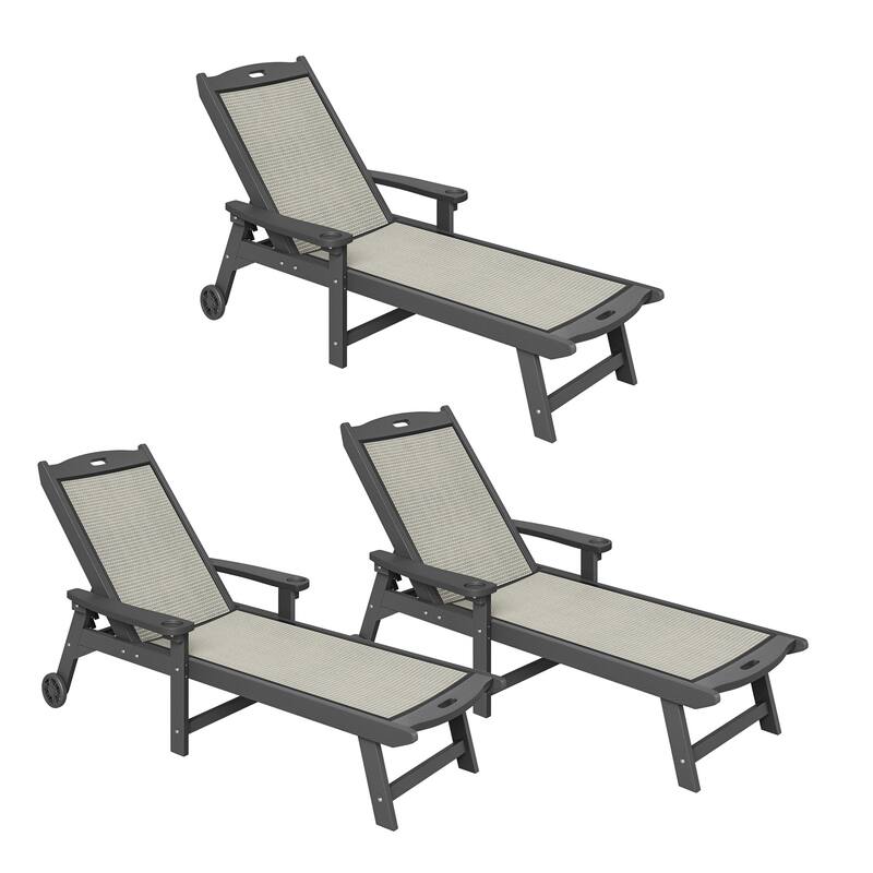 Hdps Outdoor Chaise Lounge Chair For Pool,Pool Lounge Chairs Set Of 1/2/3/4 - 28"W X 79"D X 38.8"H