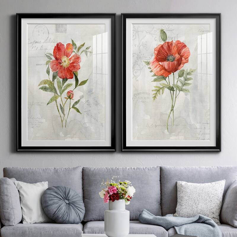 Linen Peony Premium Framed Print - Ready to Hang