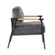 preview thumbnail 10 of 63, 27.56" Modern Accent Chair with Plush Cushions, Metal Frame, and Wooden Armrest Design -for Living Room, Bedroom