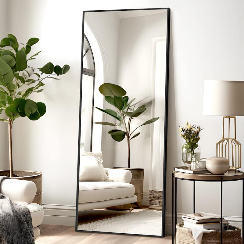 Dovelina Modern Full Length Floor Mirror - Freestanding Vanity Mirror for Bathroom or Living Space