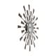 preview thumbnail 43 of 68, Gold / Copper / or Silver Iron Metal Starburst Sun Glam Wall Clock