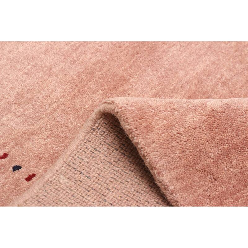 ECARPETGALLERY Hand Loomed Kashkuli Gabbeh Pink Wool Rug - 3'10 x 5'9