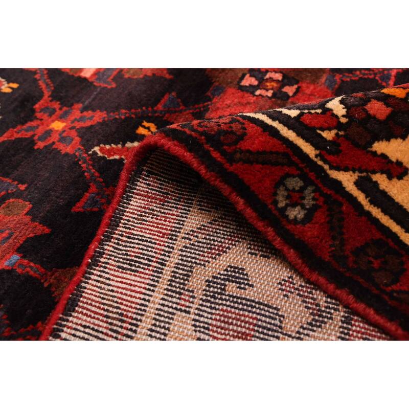 ECARPETGALLERY Hand-knotted Andelz Black, Red Wool Rug - 4'8 x 6'11