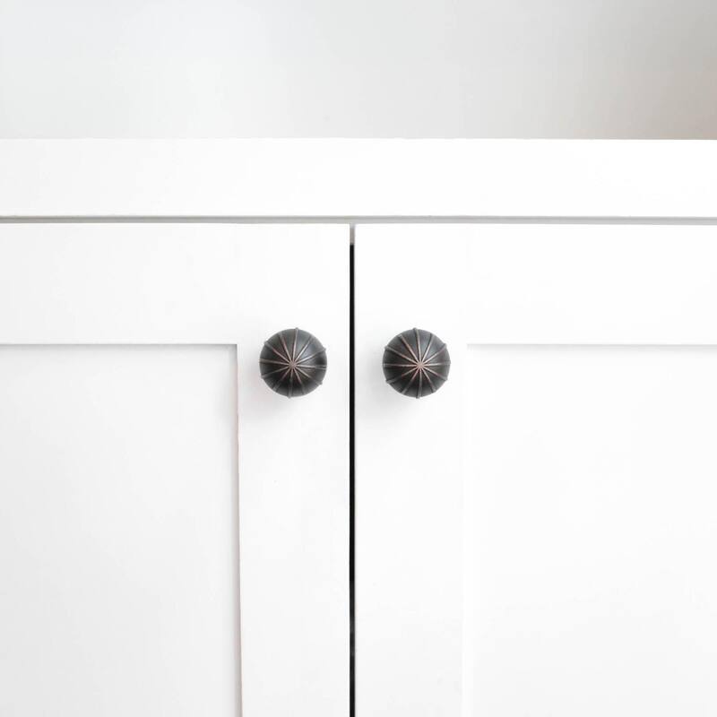 Hapny Home SU13 Sunburst 1-3/8" Round Solid Metal Luxury Designer