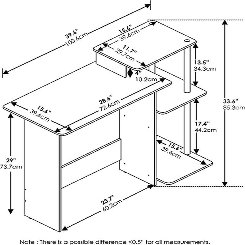 Home computer desks and shelves