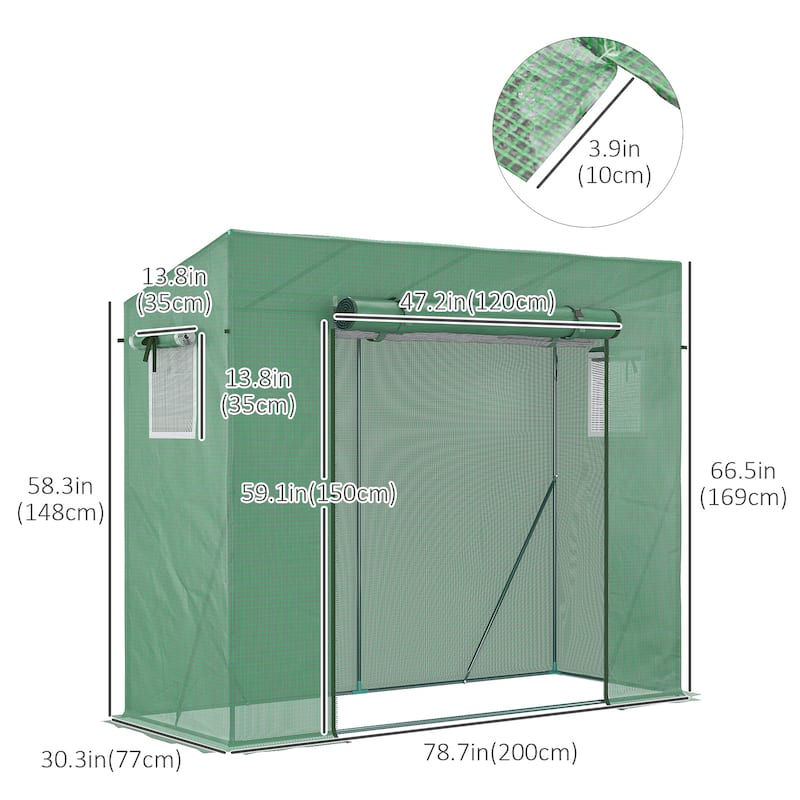 Walk-in Garden Greenhouse Patio Hot House w/ Steel Frame