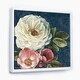 preview thumbnail 2 of 7, Designart "White and Pink Damask Rose Flowers" Farmhouse Framed Canvas 16 in. wide x 16 in. high - White
