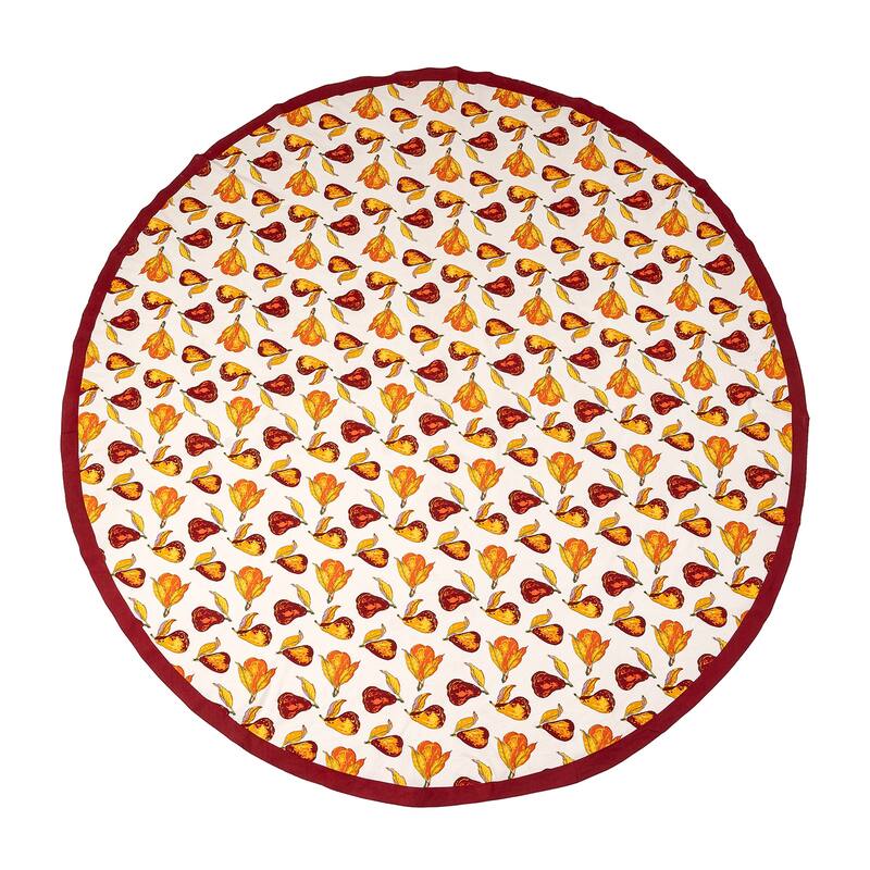 Couleur Nature Orchard Pear Tablecloth - Burgundy - 59" x 59"
