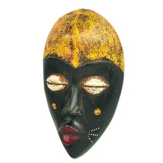 NOVICA Handmade Adaoma Woman African Wood Mask (Ghana) - Bed Bath ...