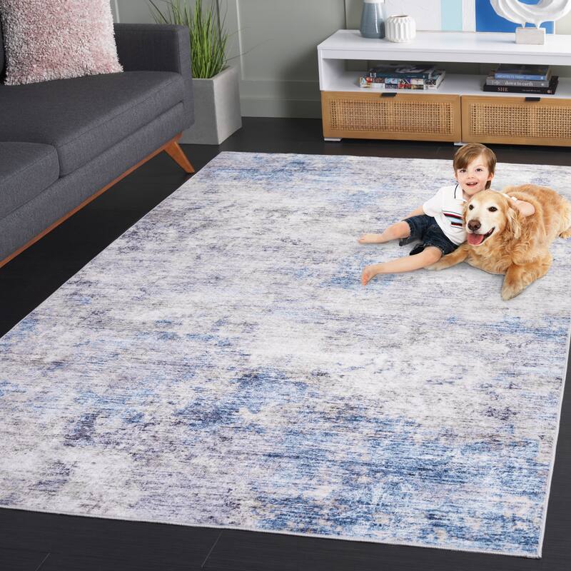 SAFAVIEH Santa Monica Lorene Modern & Contemporary Rug - 8' x 10' - Ivory/Blue