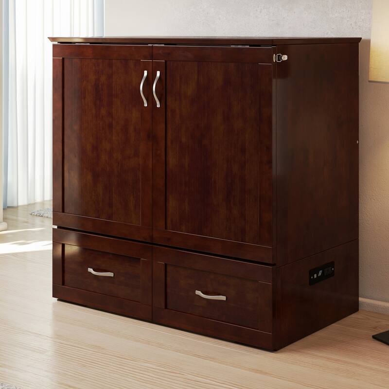 Hamilton Murphy Bed Chest with Mattress and Storage Drawer