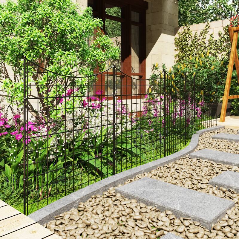 Garden Border Fence Panel Set Metal Garden Edging Flower Beds Pathways