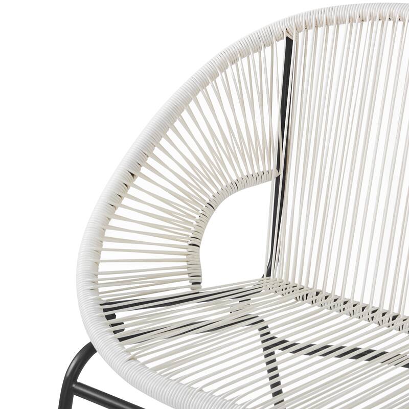 Condessa Outdoor Patio Wicker Loveseat (Excluding the table)