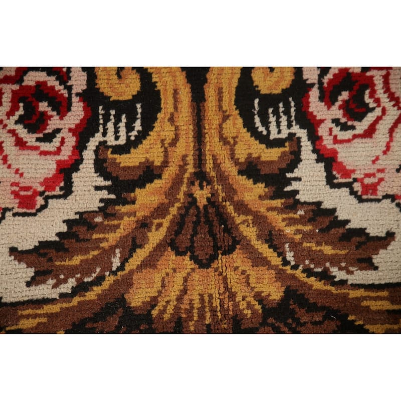 Aubusson Oriental Area Rug Handmade Wool Carpet - 8'2"x 9'2"