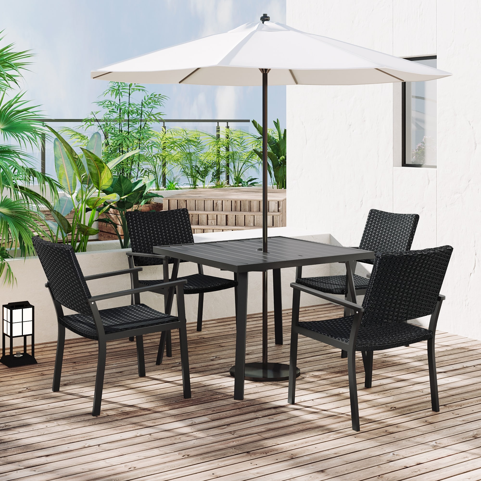 Jakarta wooden patio cheap set 5pc