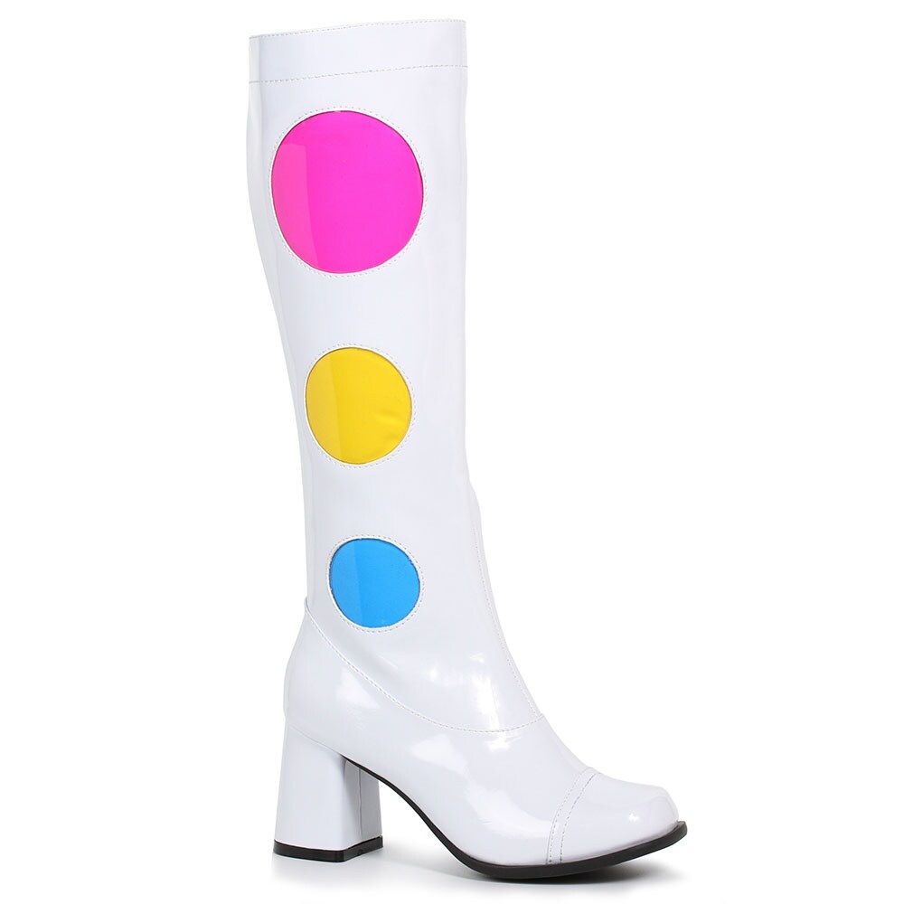 60's white knee high boots