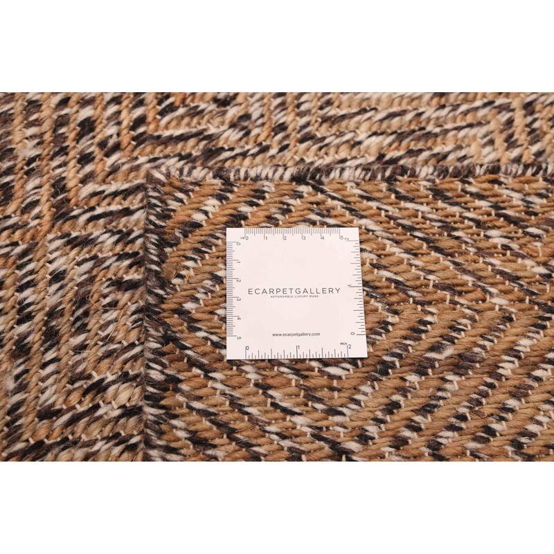 ECARPETGALLERY Flat-Weave Palas Denizli Taupe Kilim - 5'4 x 7'6