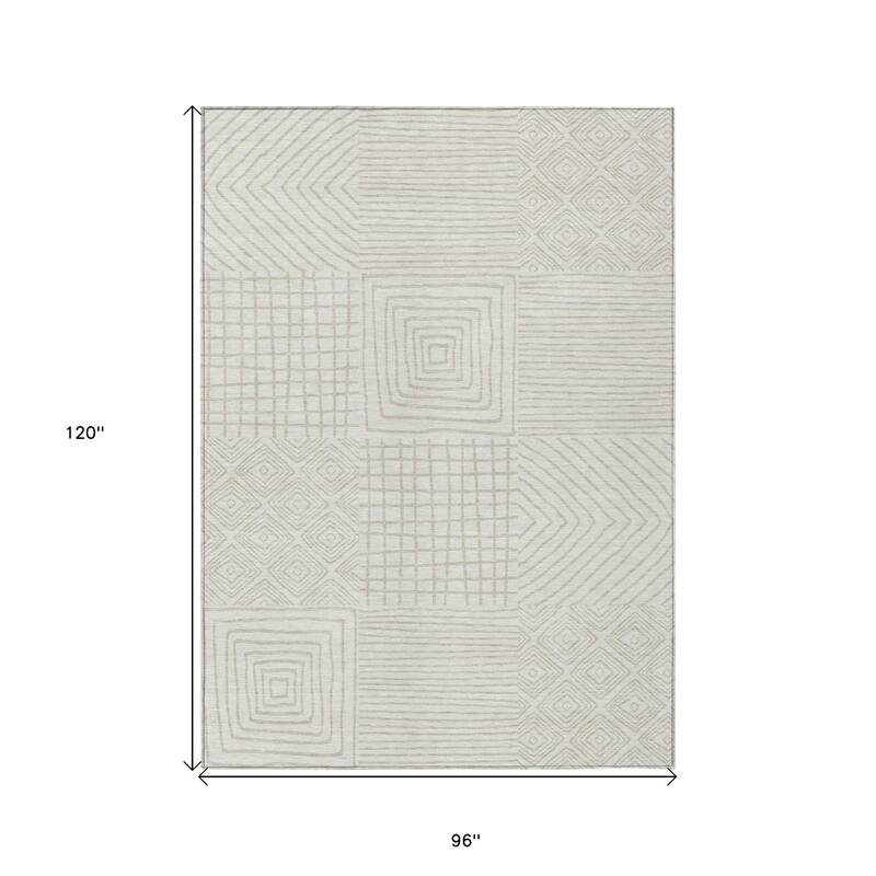 HomeRoots Geometric Transitional Rectangle Outdoor Rug
