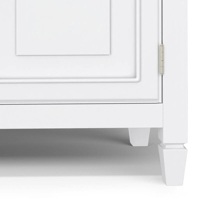WYNDENHALL Hampshire SOLID WOOD 51" Wide Traditional Wide Entryway Storage Cabinet - 15 "d x 51" w x 36" h