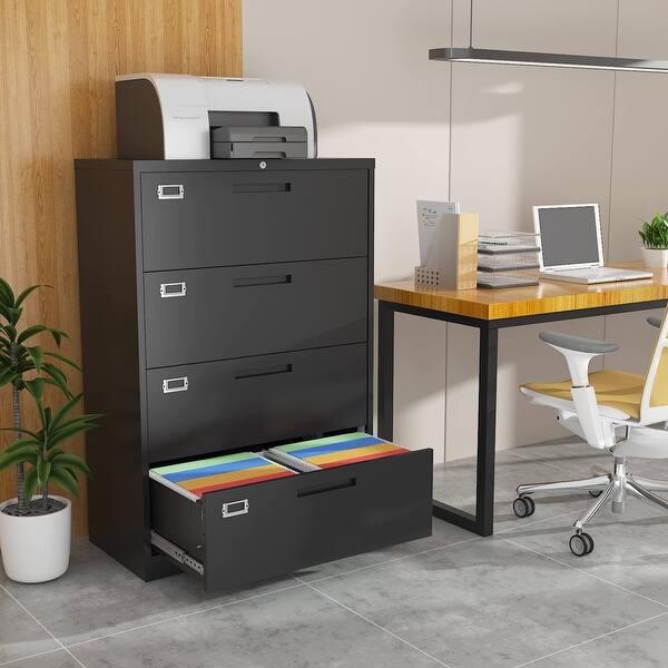 4 Drawer Filing with Lock Metal Lateral for A4 Legal/Letter