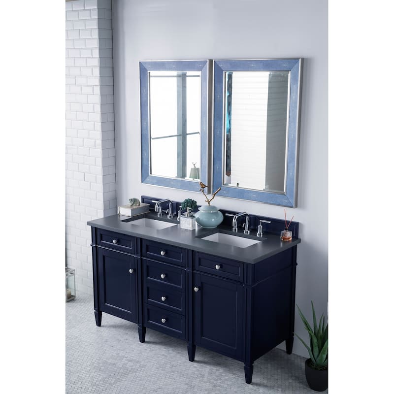 James Martin Vanities Brittany 60" Double Vanity, Victory Blue