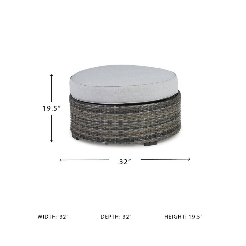 Signature Design by Ashley Harbor Court Ottoman with Cushion - 32"W x 32"D x 20"H