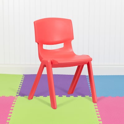5 Pack Plastic Stackable School Chair with 15.5'' Seat Height
