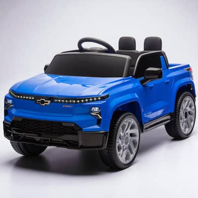 24V Licensed Chevrolet Silverado Kids Ride-On Car with Parent Control, Bluetooth, LED Lights, and Four-Wheel Suspension