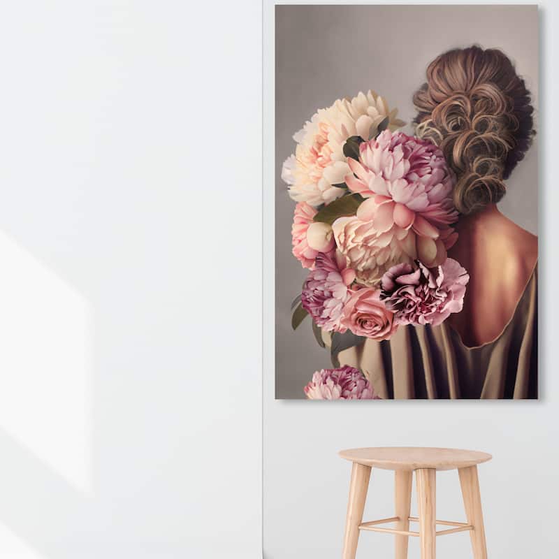 Wynwood Studio Fashion and Glam Rachel Brown and Taupe Traditional Wall Art Canvas Print - 54 x 36