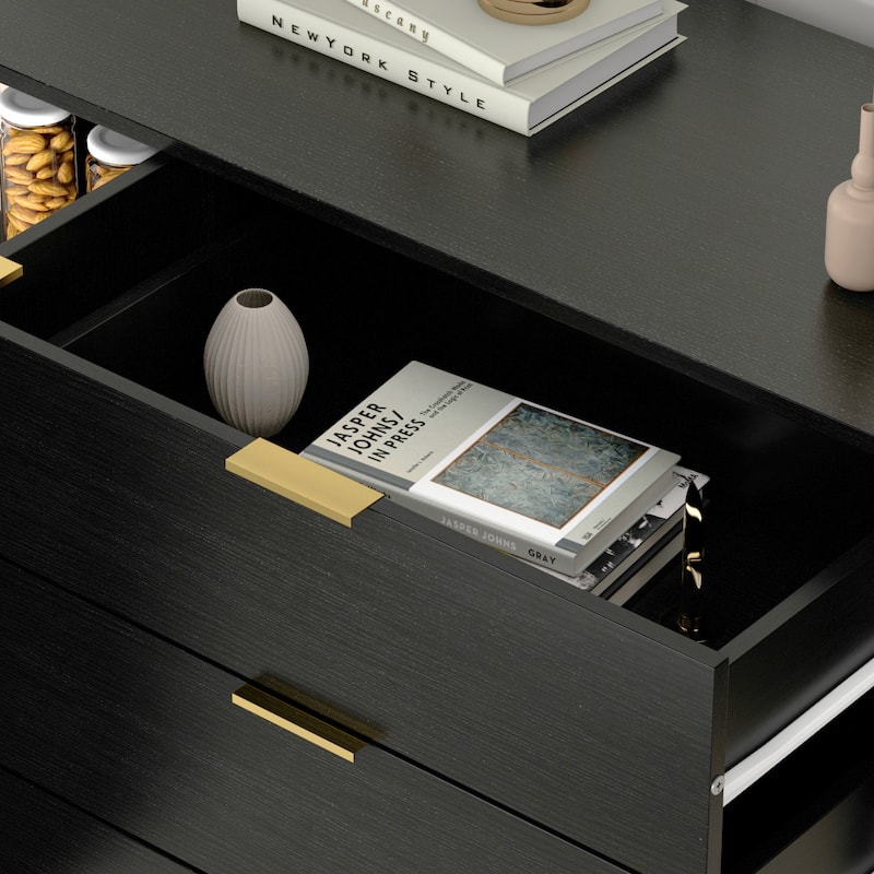 Timechee Buffet Sideboard Credenza Console with 3 Drawers