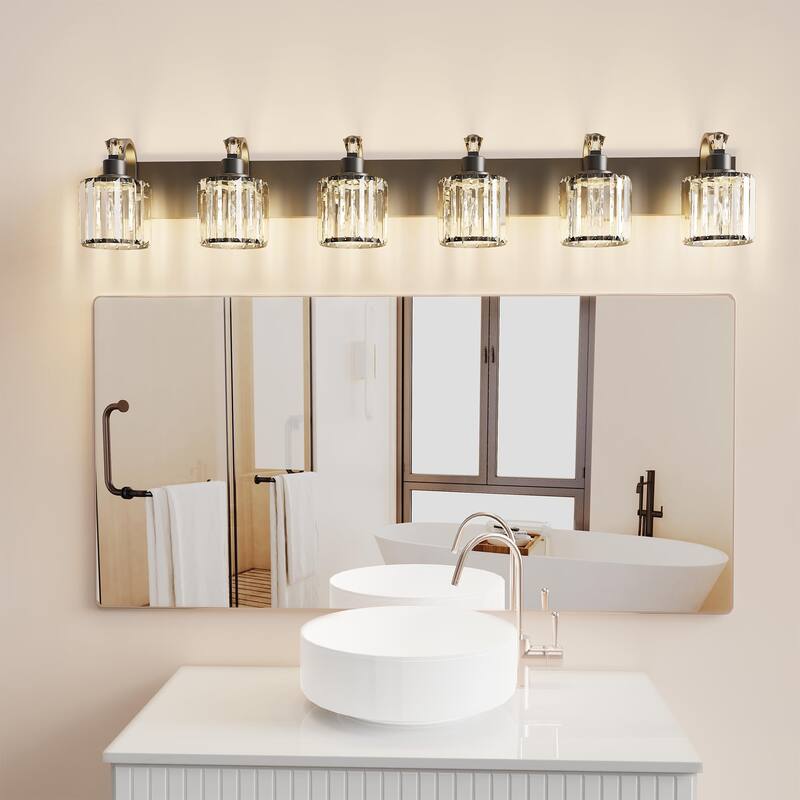 Modern Crystal Bathroom Vanity Lights Black Bathroom Light Fixtures Crystal Vanity Shower Lights Over Mirror