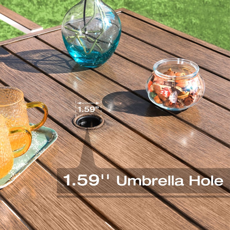 36-inch Metal Bar Table with 1.59-inch Umbrella Hole Bar Table
