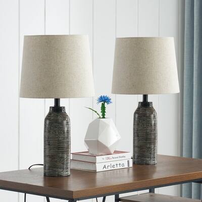 23" Black Table Lamp Set (Set of 2)