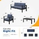 preview thumbnail 33 of 47, Royalcraft 4-Piece All-Aluminum Patio Set with 5" Cushions & 3.2" Widened Armrest, Seats 5, 250 lbs - 4-Piece Sets
