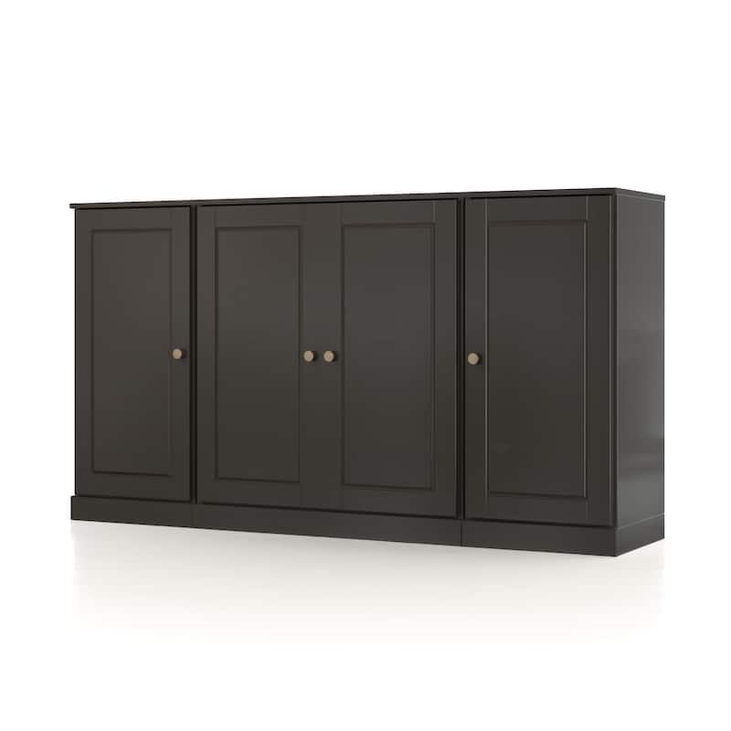 Palace Imports 100% Solid Wood 65" Sideboard with Solid Doors, 2-Drawers and Adjustable Shelves