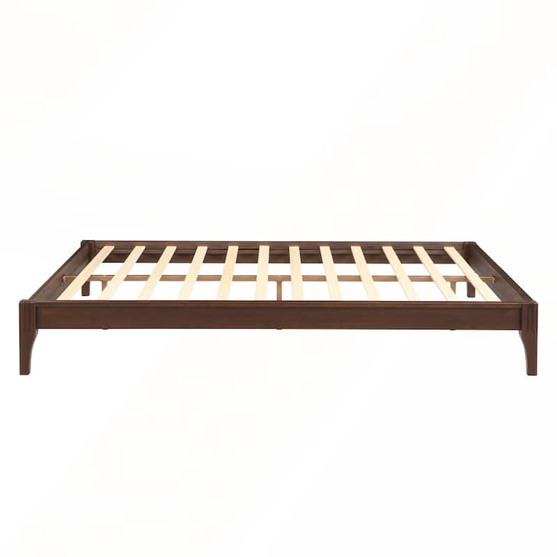 12 Inch Queen Size Solid Dry Bamboo Wood Platform Bed Frame