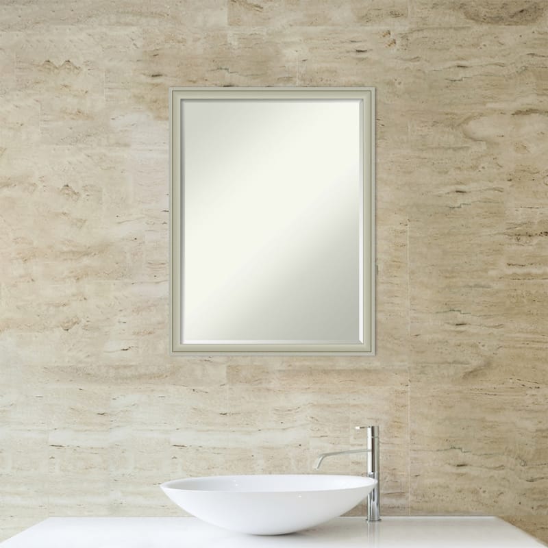 Florence Half-Inch-Bevel Framed Bathroom Vanity Wall Mirror - Glass Size 18x24