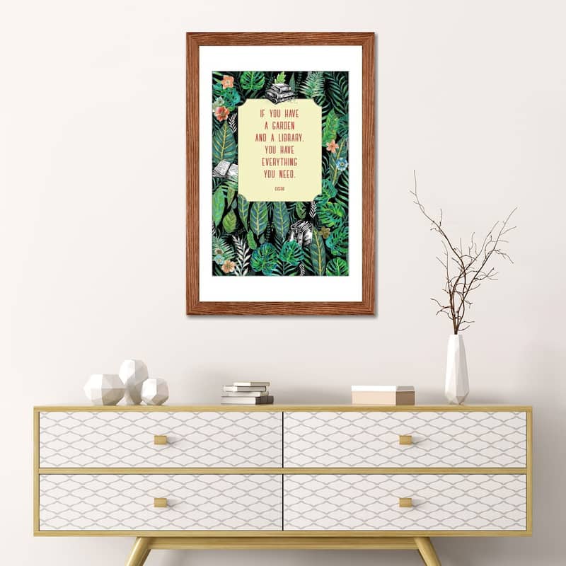 iCanvas "A Garden And A Library - Book Lover's Gift" by Fanitsa Petrou