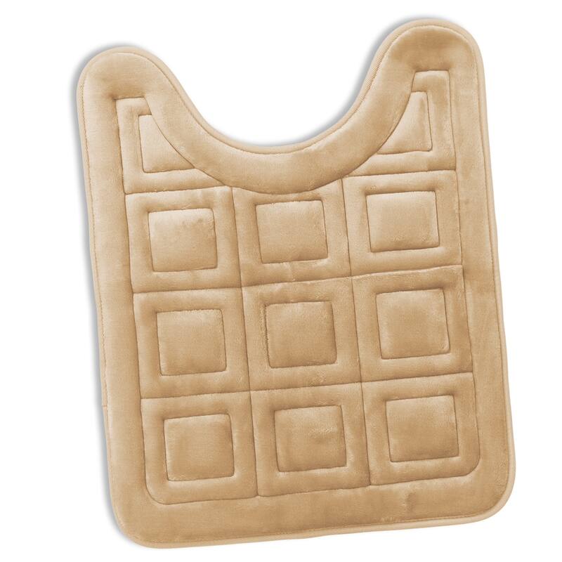 Clara Clark Ultra Soft Non Slip and Absorbent Bath Rug - Waffled Velvet Memory Foam Bath Mat