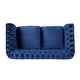 preview thumbnail 25 of 40, Somerville Upholstered Chesterfield Nailhead Loveseat by Christopher Knight Home