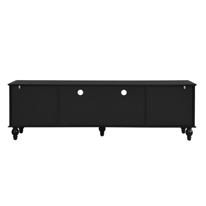 70.9'' Modern TV Stand for TVs up to 80 Inches, Entertainment Center with Open Compartment, TV Storage Cabinet with 2 Drawers