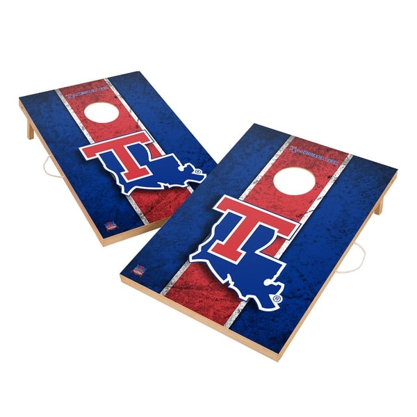 slide 2 of 5, Vintage Louisiana Tech University Bulldogs Regulation 2x4 Cornhole Set