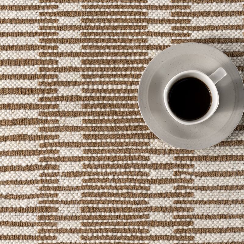 Virgo Striped Reversible Wool Area Rug