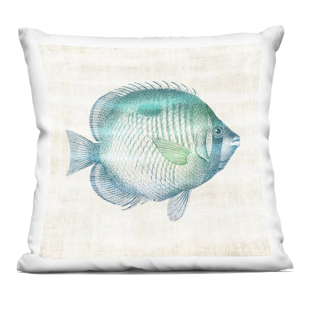 Stupell Fish Impression Sea Life Decorative Printed Throw Pillow Design by Susan Arnot