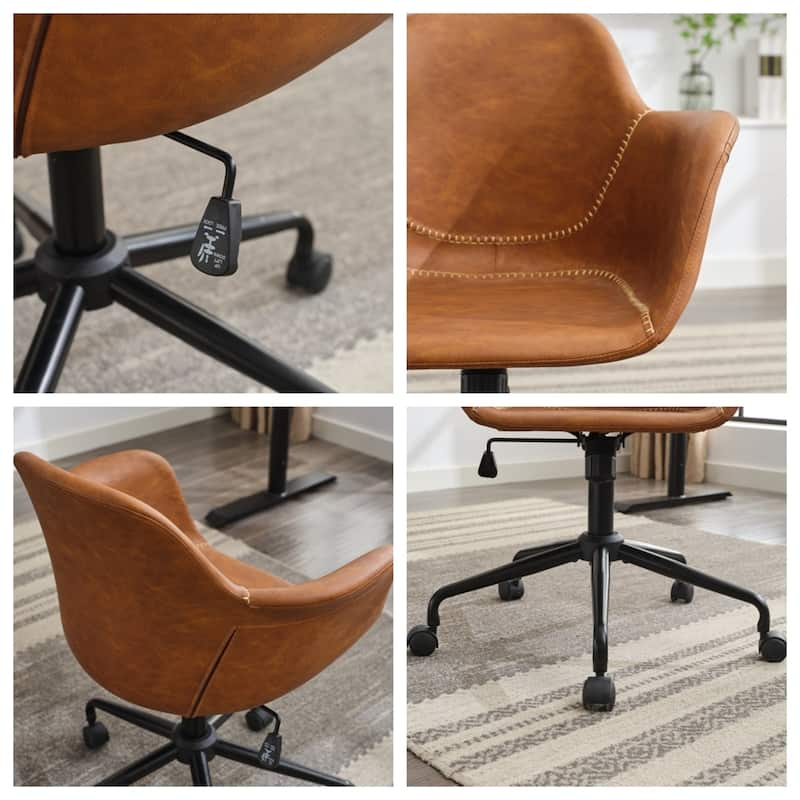 Rolling Swivel Height Adjustable Ergonomic Chair with Back Support