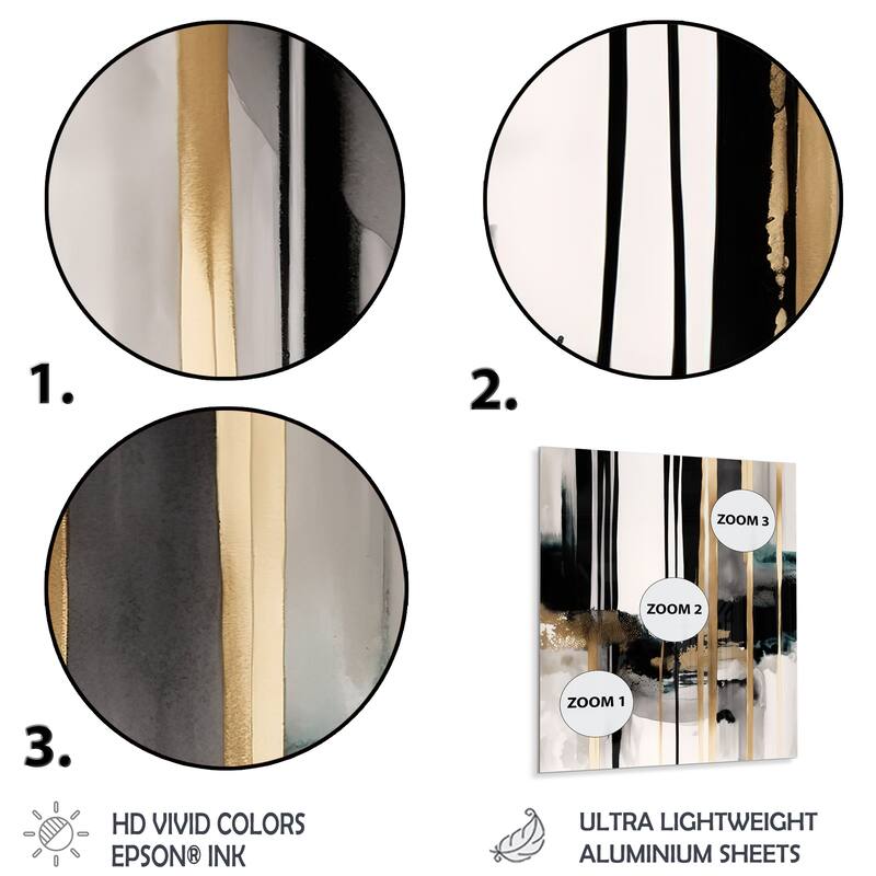 Designart 'Abstract Transitional Shapes IV' Modern Shapes Transitional Metal Wall Art