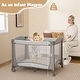 preview thumbnail 2 of 8, Babyjoy 5 in 1 Portable Baby Playard Nursery Center with Cradle & - See Details