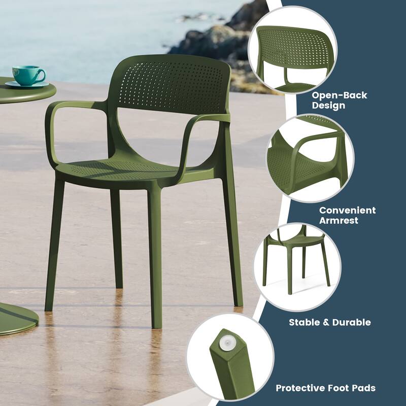 Frond and Form 4-Person Outdoor Round Dining Set