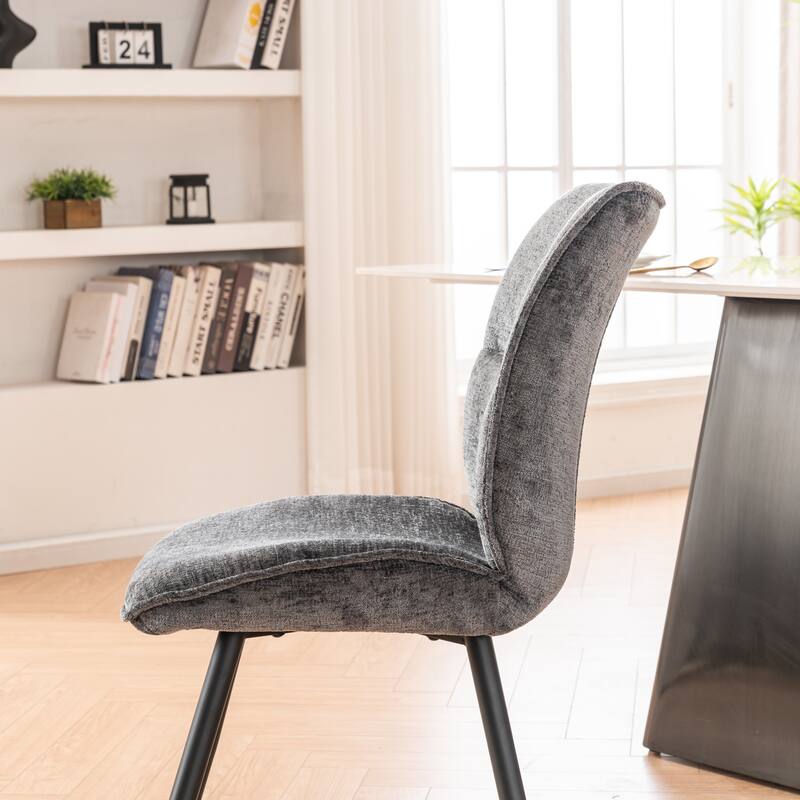 Dining Chairs Set of 2, Armless Kitchen Chairs, Soft Cushion